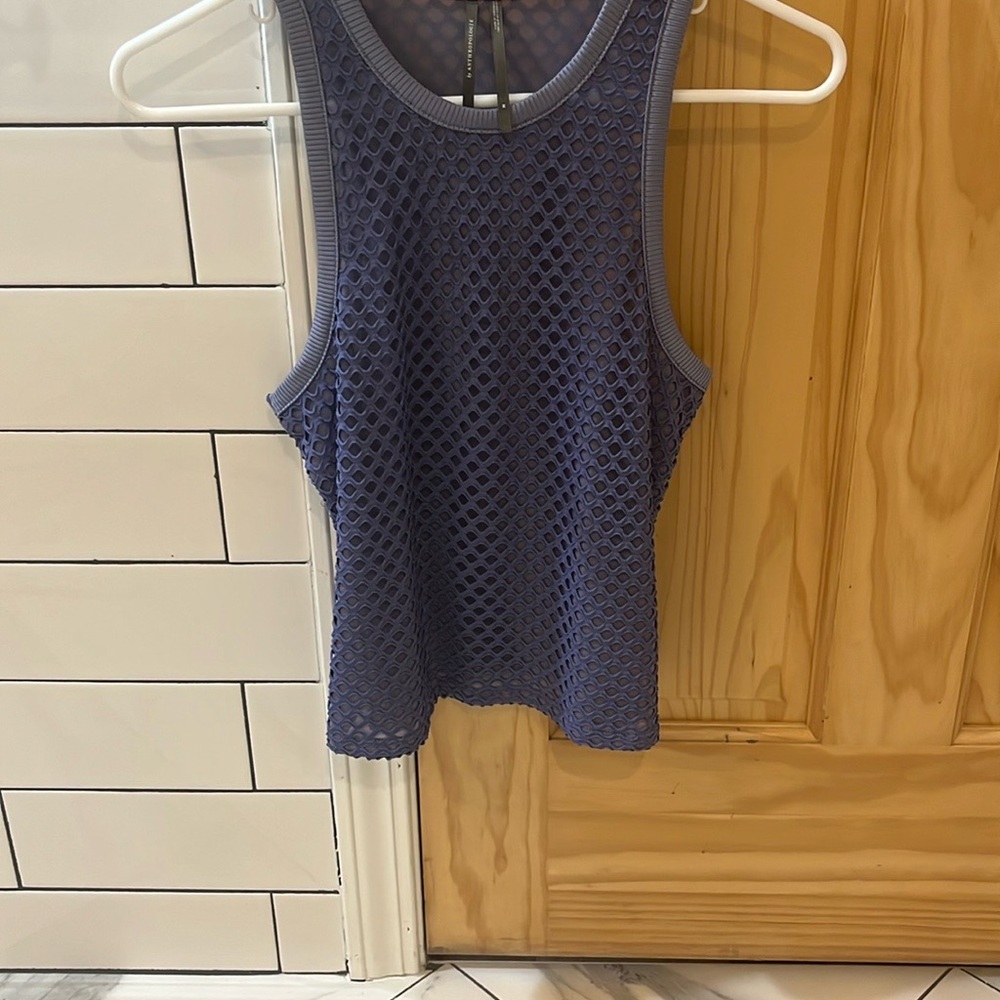 Anthropologie purple/blue mesh Tank Top
